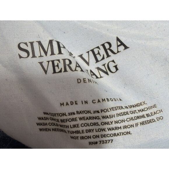 Simply Vera Vera Wang Womens Size 6 S Boot Cut Jeans Dark Wash Denim Mid Rise - Picture 4 of 9